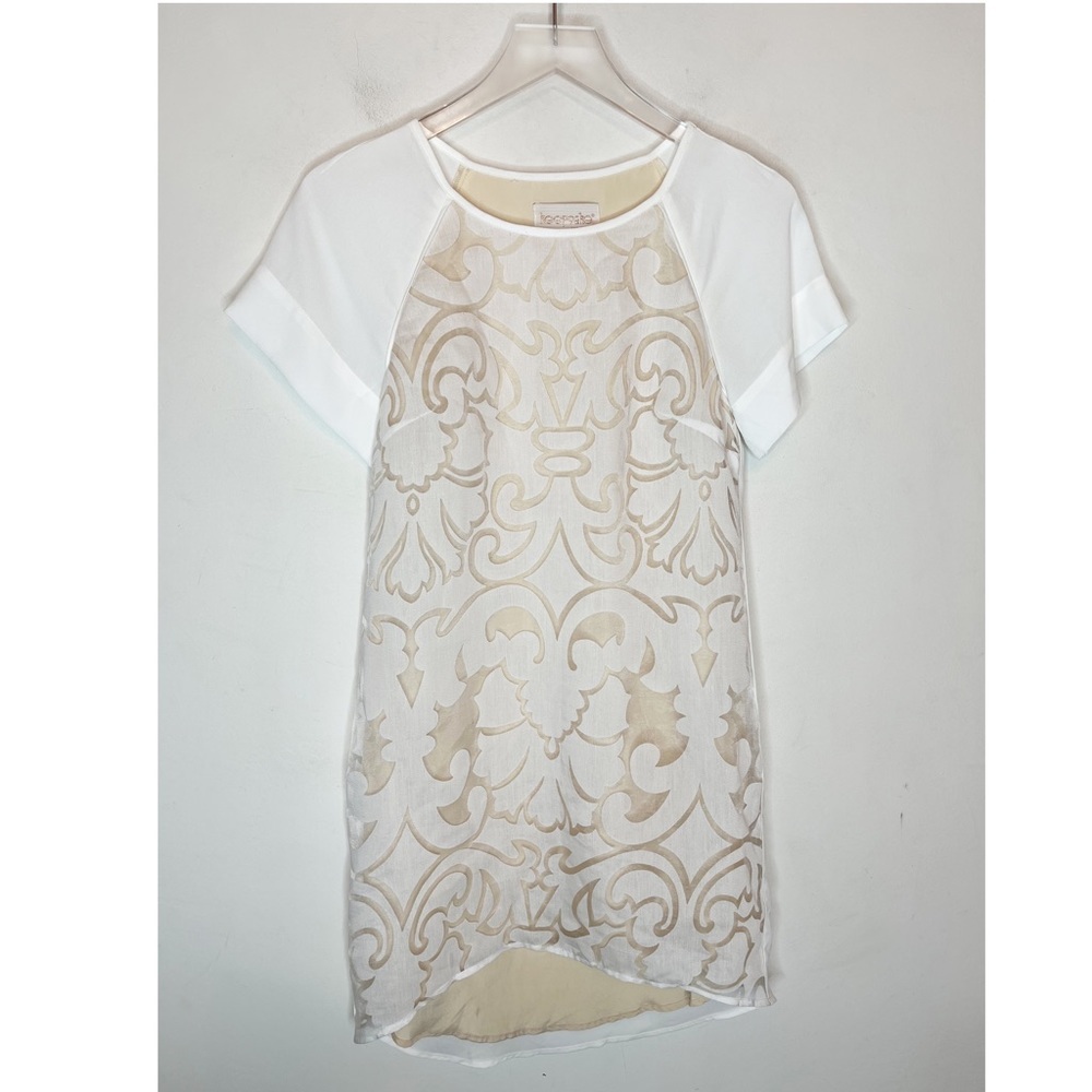 Keepsake the Label Cream Mini Shift Dress. Size XS
